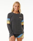 High Tide Raglan Crew - Washed Black Women's Hoodies & Sweatshirts Rip Curl Women 