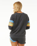 High Tide Raglan Crew - Washed Black Women's Hoodies & Sweatshirts Rip Curl Women 