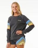 High Tide Raglan Crew - Washed Black Women's Hoodies & Sweatshirts Rip Curl Women 