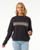 Hoffman Relaxed Crew - Washed Black Women's Hoodies & Sweatshirts Rip Curl Women 