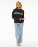 Hoffman Relaxed Crew - Washed Black Women's Hoodies & Sweatshirts Rip Curl Women 