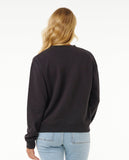 Hoffman Relaxed Crew - Washed Black Women's Hoodies & Sweatshirts Rip Curl Women 