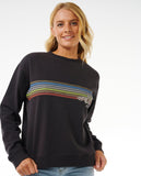 Hoffman Relaxed Crew - Washed Black Women's Hoodies & Sweatshirts Rip Curl Women XS 