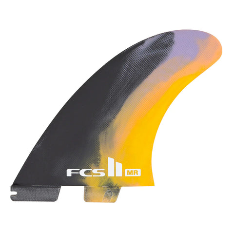 Mark Richards Twin + Stabilizer - Black/Colour Swirl Fins FCS 