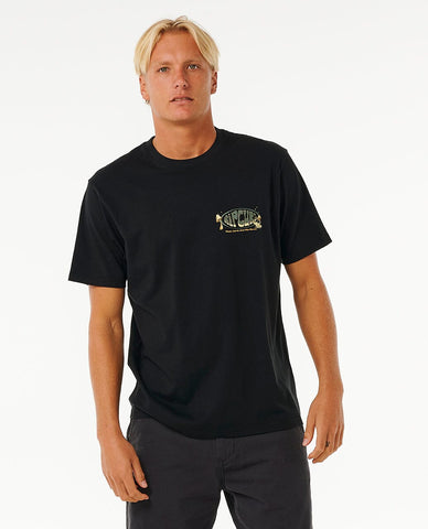 Mason Pipeliner Tee - Black Men's T-Shirts & Vests Rip Curl S 