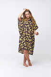 PONCHO BANANA STAINS - BLACK Changing Robes After Essentials 