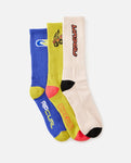 Retro Crew Fleece Sock 3 Pack Men's Socks Rip Curl 