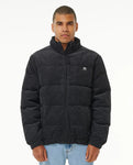 Rincon Cord Puffer Jacket - Washed Black Men's Jackets Rip Curl M 