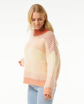 Soleil Rib Knit Crew - Burnt Red Women's Knitwear Rip Curl Women 