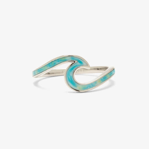 Tie Dye Wave Ring - Light Blue Jewellery Pura Vida 6 